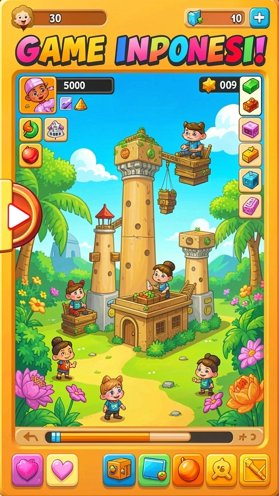 Layar pemilihan game yang intuitif dan ramah pengguna.