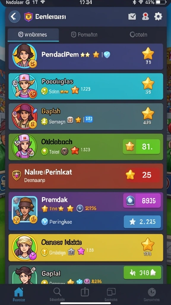 Fitur permainan yang beragam untuk semua pengguna.