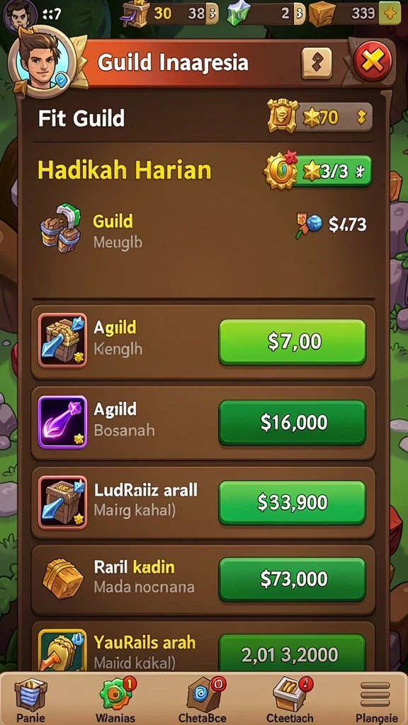 Screenshot menunjukkan tampilan menu utama DEWAPG yang menarik.