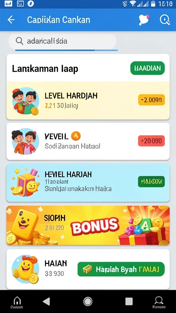 Tampilan layar utama aplikasi yang menarik.