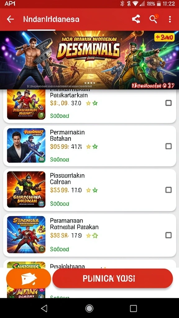 Tampilan awal permainan yang ceria dan menarik.
