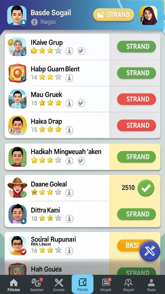Mode permainan yang beragam dan menarik.