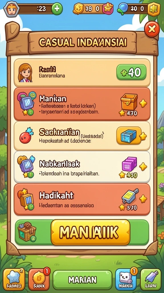 Profil pemain dengan statistik dan pencapaian.