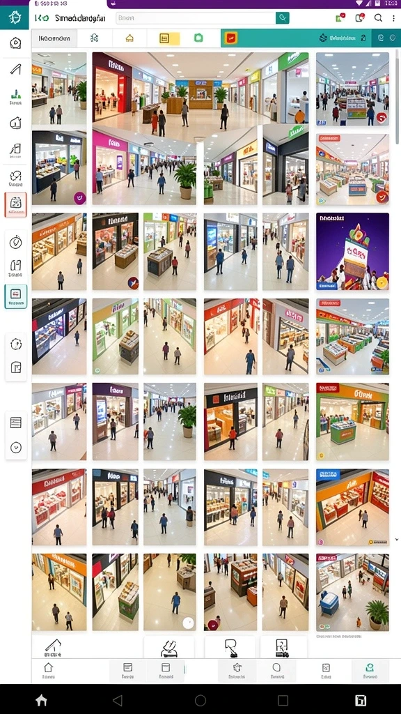 Visual memukau dari latar belakang dunia virtual.
