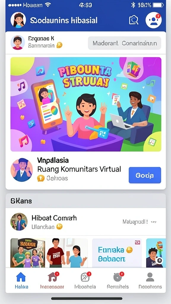 Fitur komunitas untuk berbagi pengalaman.