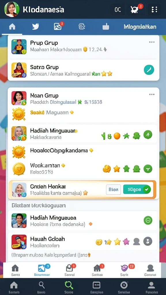 Karakter dengan keahlian unik siap untuk bertualang.