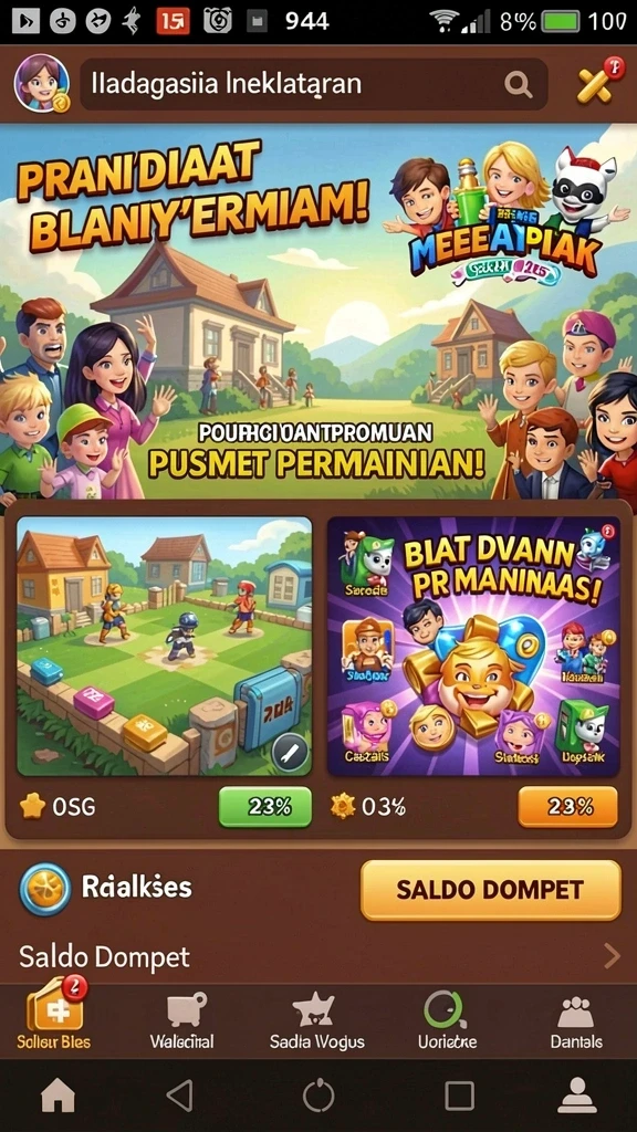 Tampilan awal yang menarik dan intuitif.