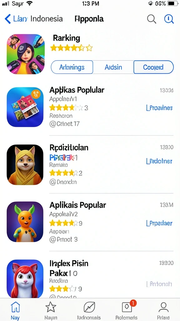 Sistem level dengan karakter unik yang menarik.
